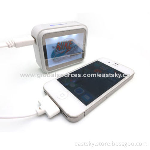 4000mAh LED Light Up Power Bank with Phone Stand Function, Can be Used as FlashlightNew
